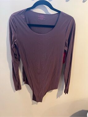 Commando Long-Sleeve Scoop Neck Bodysuit - Plum